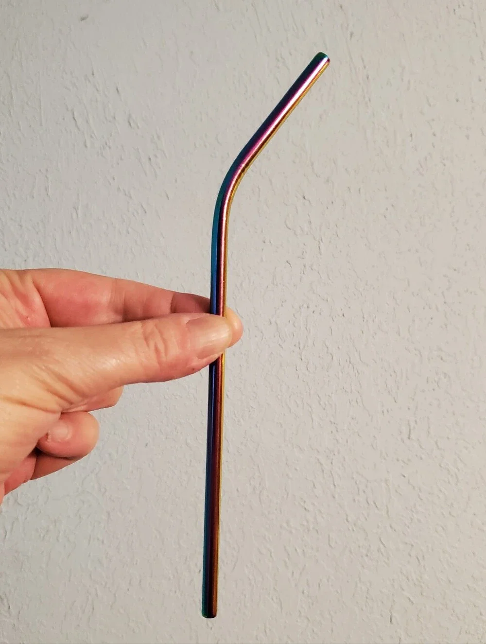 Two‎ Steel Multi Color Straws Cleaning Brush Velvet Carrying Pouch NWOT